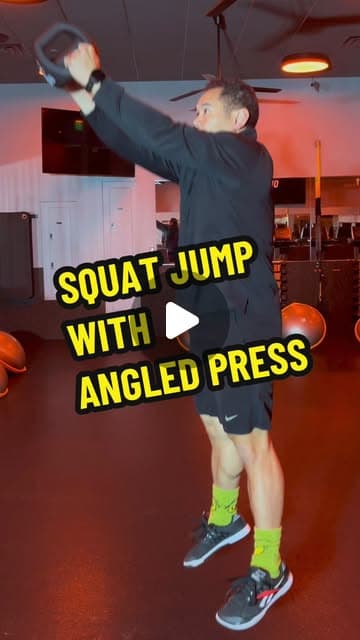 Squat Jump with Angled Press