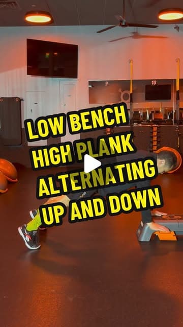 Low Bench High Plank Alternating Up and Down