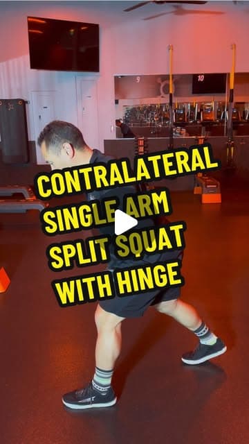 Contralateral Single Arm Split Squat with Hinge