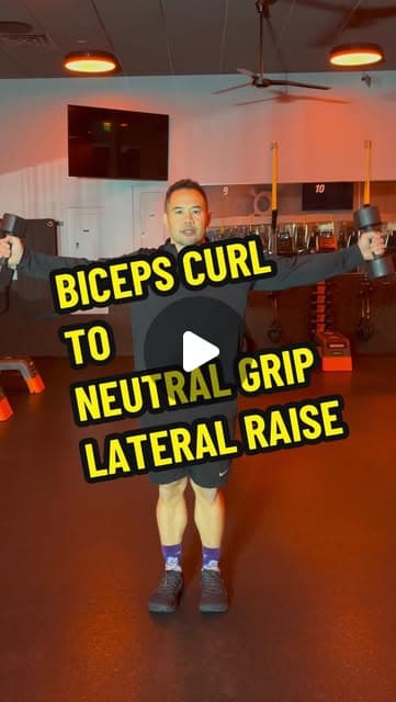 Biceps Curl to Neutral Grip Lateral Raise