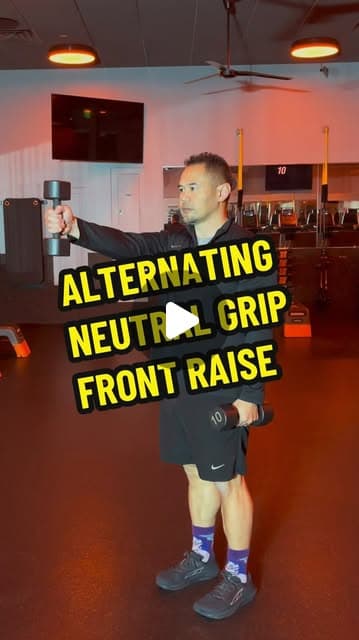 Alternating Neutral Grip Front Raise