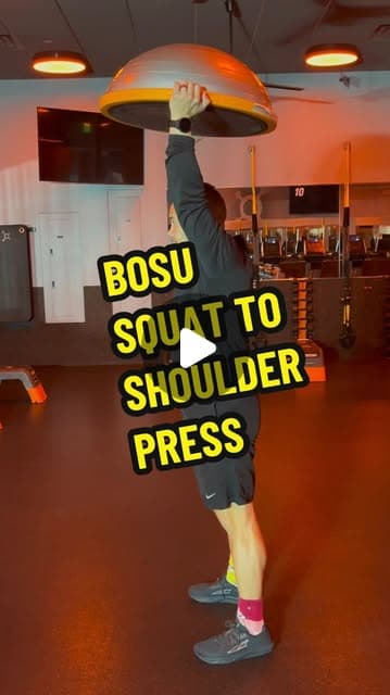 BOSU Squat to Shoulder Press