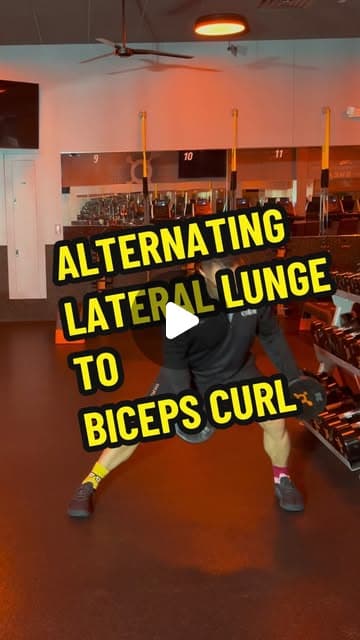 Alternating Lateral Lunge to Biceps Curl