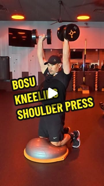 BOSU Kneeling Shoulder Press