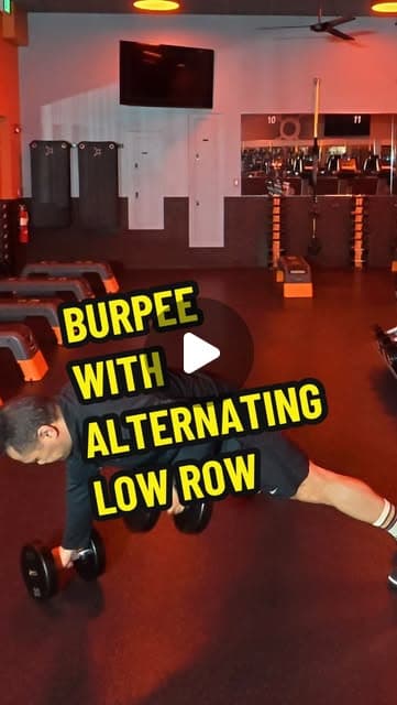 Burpee with Alternating Low Row