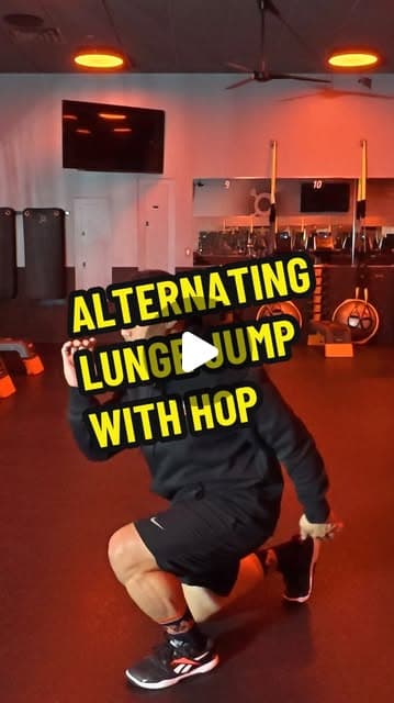 Alternating Lunge Jump with Hop