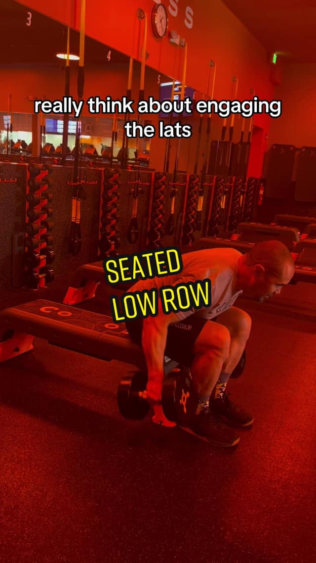 Seated low row… not seated shrugs TikTok preview