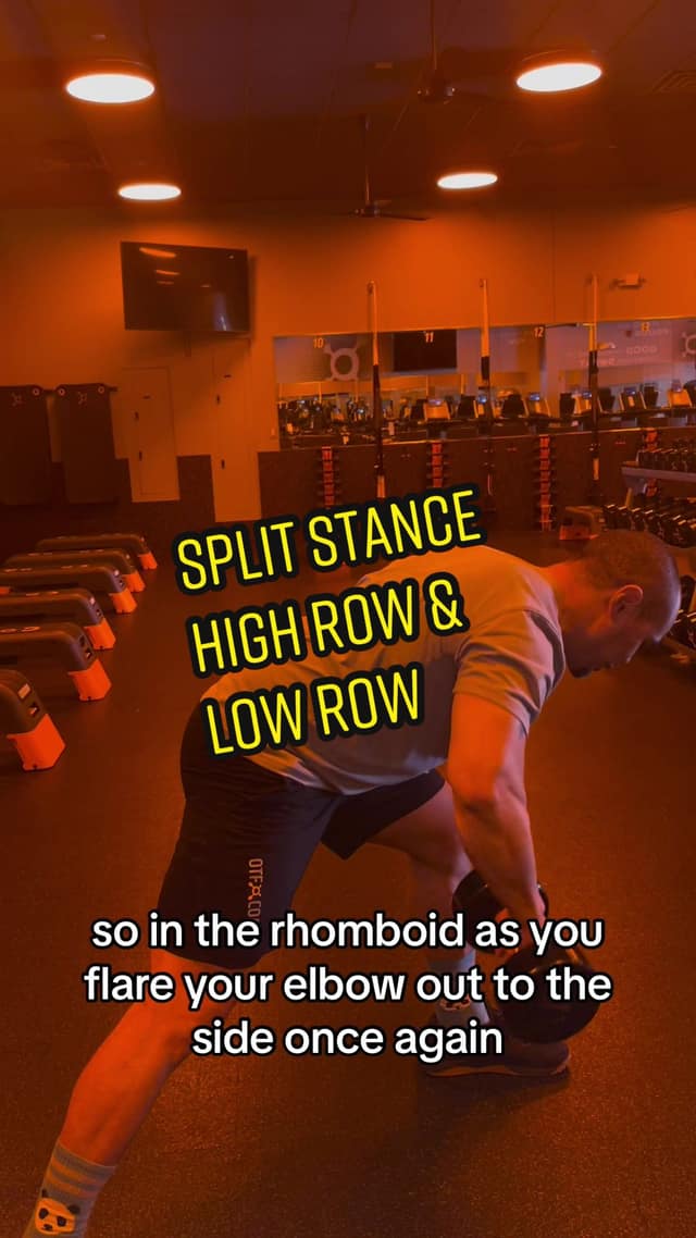 Split stance high row to low row TikTok preview