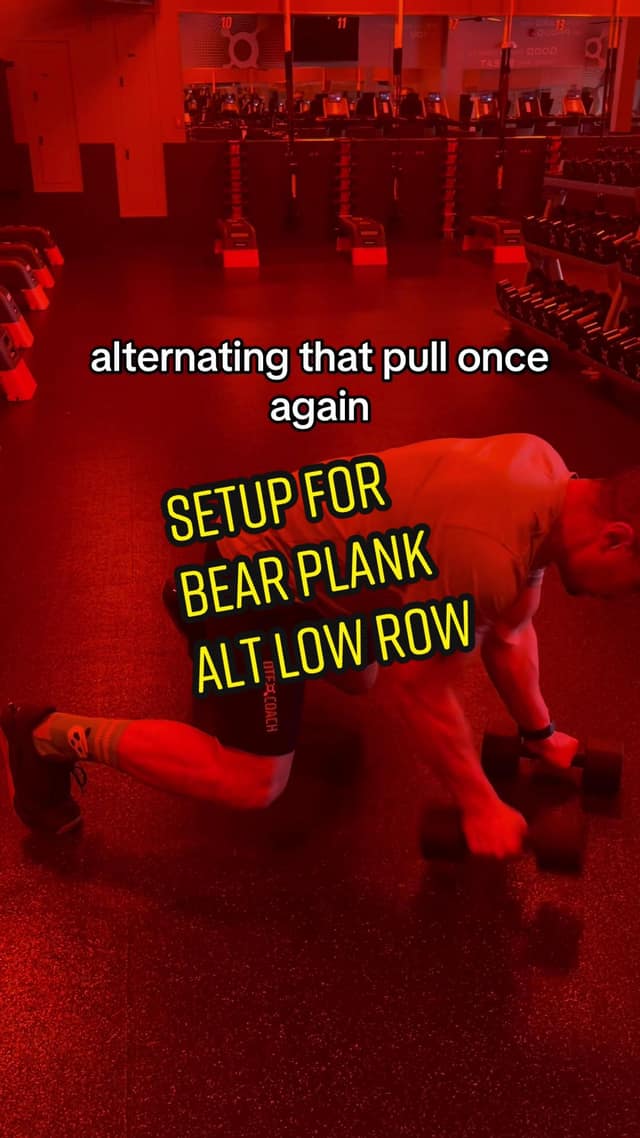 Bear-Plank Low-Row Setup TikTok preview