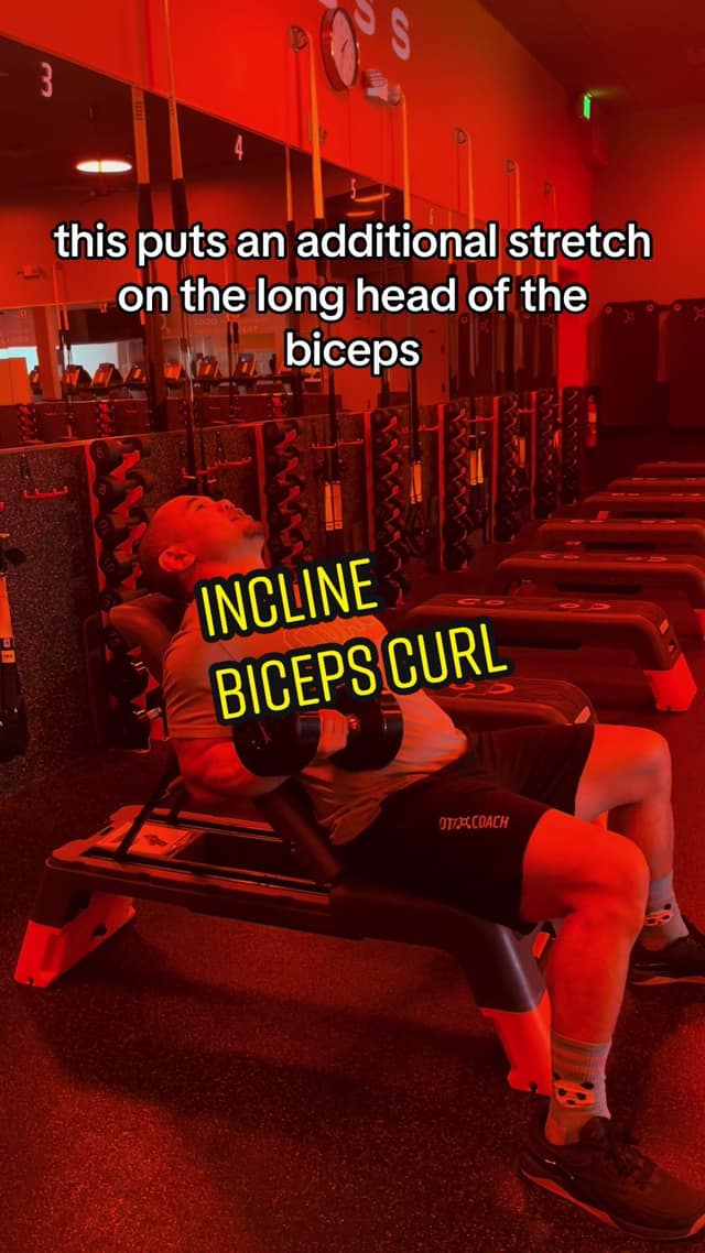 Incline biceps curl TikTok preview