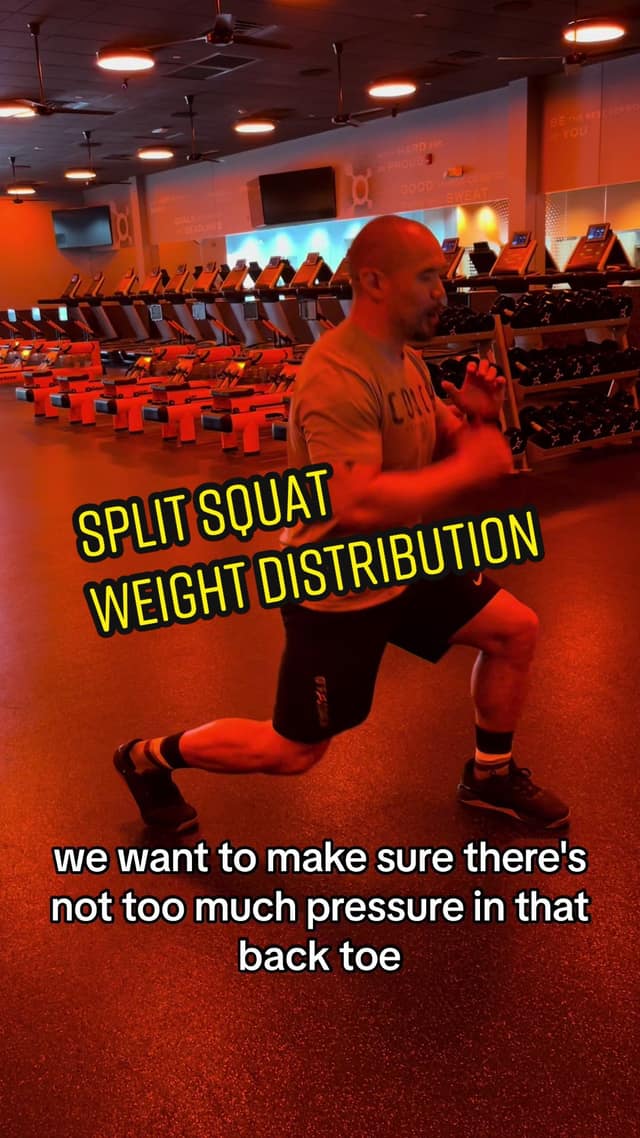 Weight distribution in a split squat TikTok preview