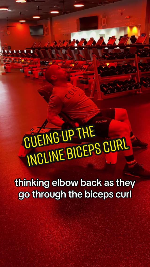 Cueing up the incline biceps curl TikTok preview