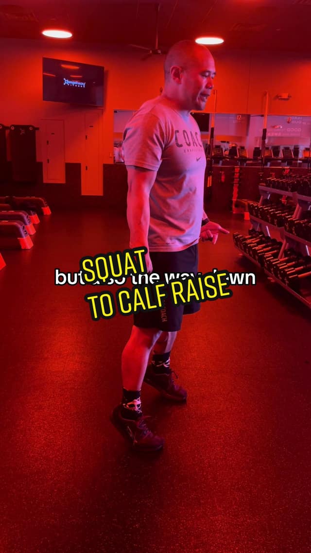 Squat to calf raise TikTok preview
