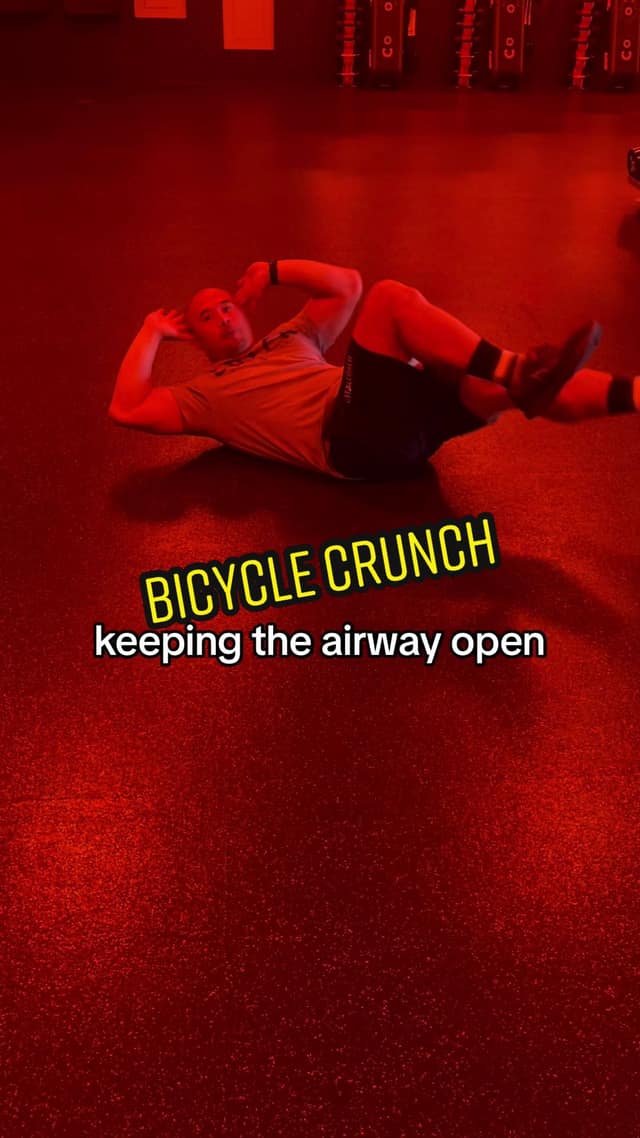 Neck Position in a Bicycle Crunch TikTok preview