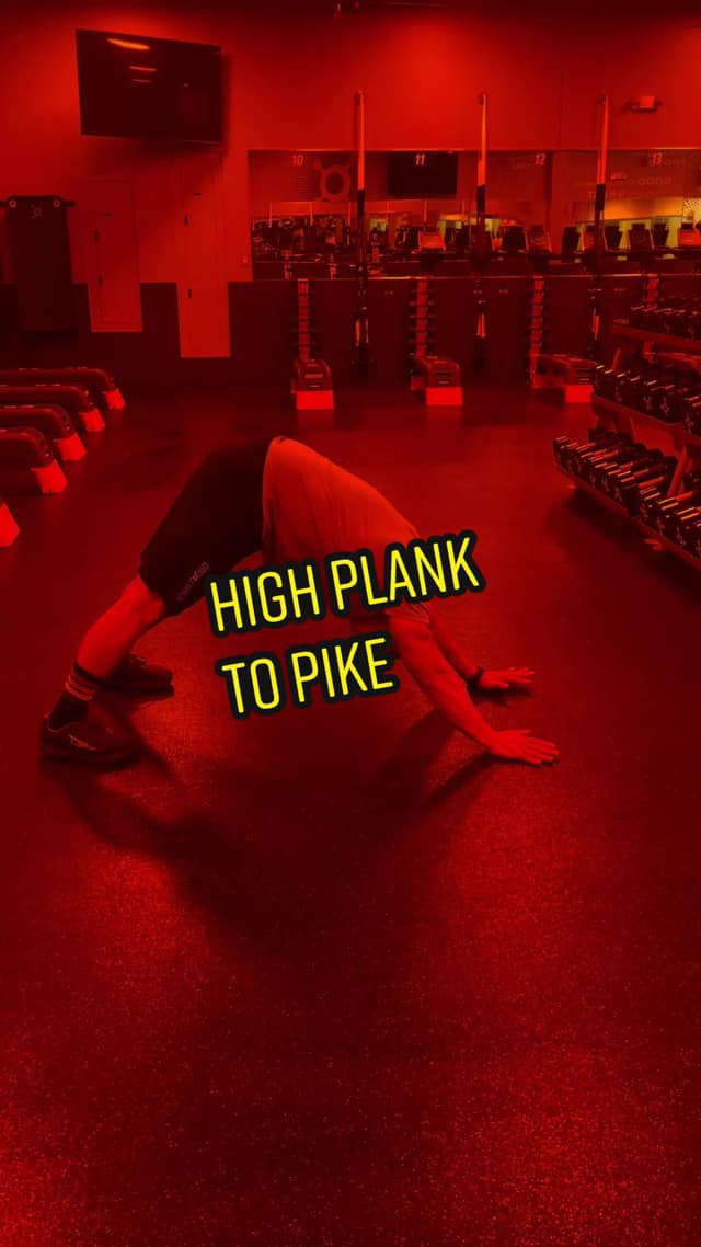 High plank to pike TikTok preview
