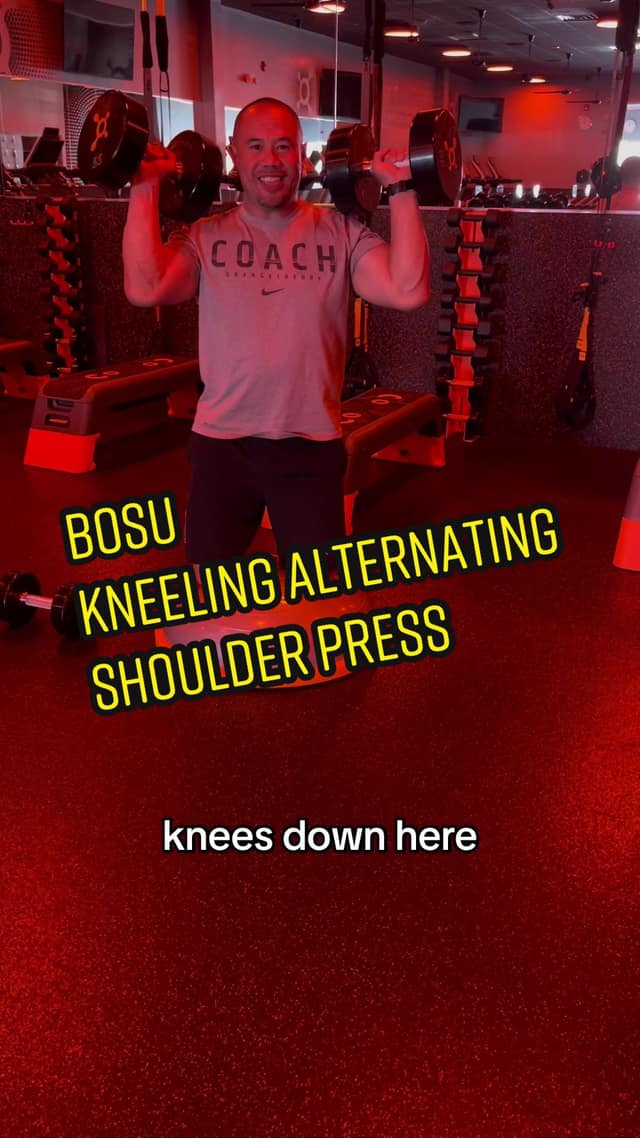 BOSU Kneeling Alternating Shoulder Press TikTok preview