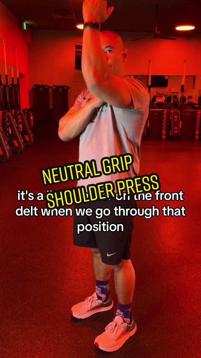 Low band neutral grip shoulder press TikTok preview