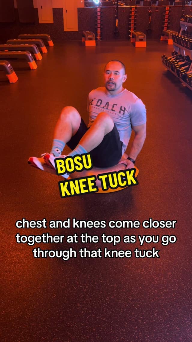 BOSU knee tuck TikTok preview