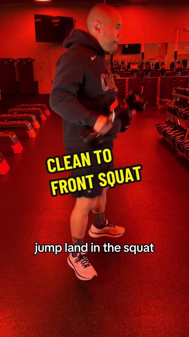 Clean to front squat TikTok preview
