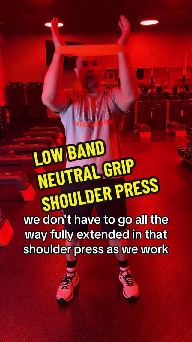 Low band neutral grip shoulder press TikTok preview