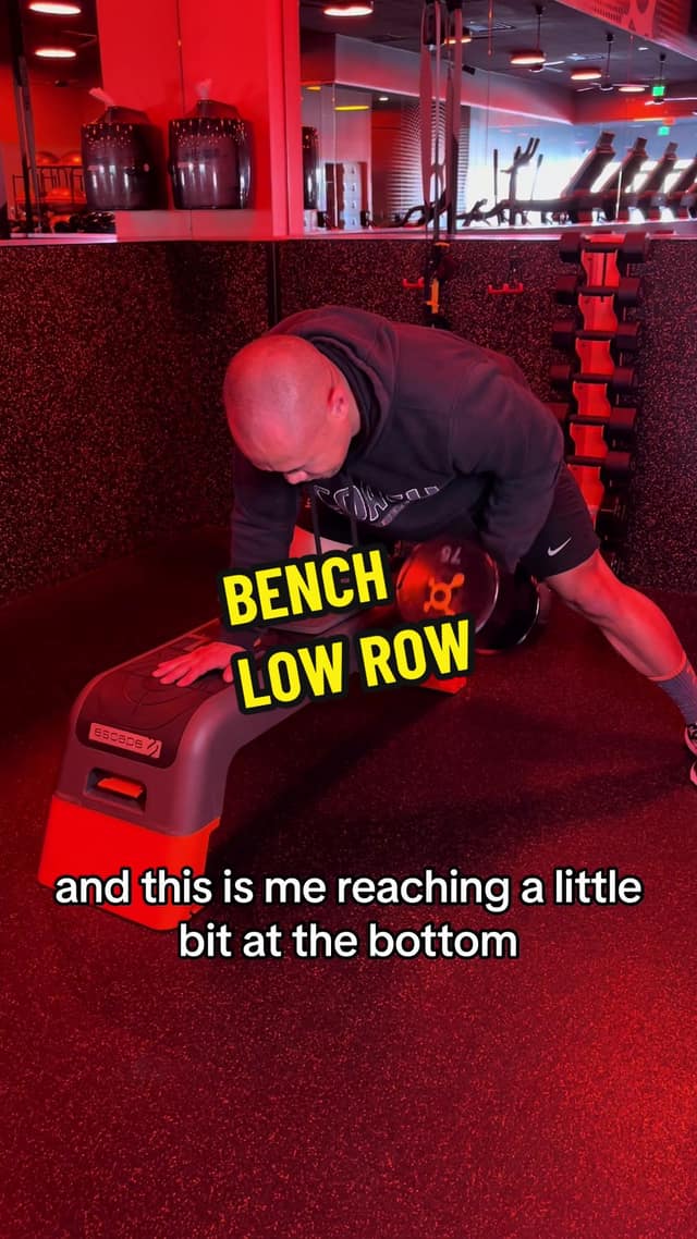 Bench low row (Thoracic rotation, scapular protraction) TikTok preview