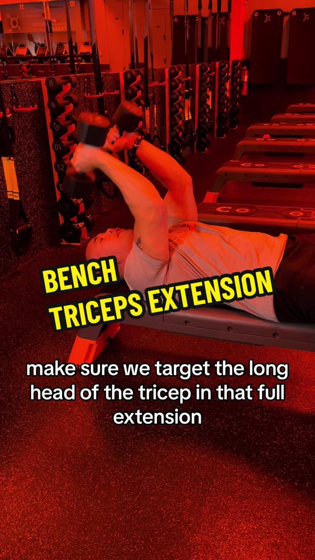 Bench triceps extension TikTok preview