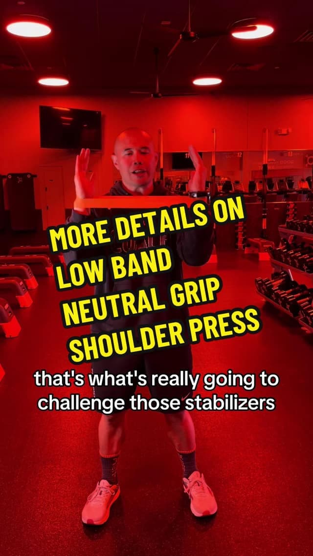 Low-Band Neutral-Grip Shoulder-Press Details TikTok preview