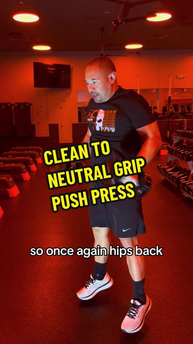Clean to neutral grip push press TikTok preview