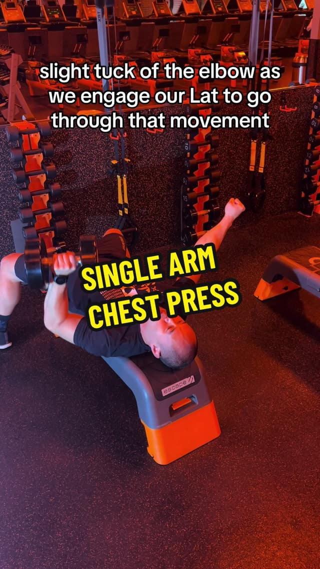 Single Arm Chest Press TikTok preview