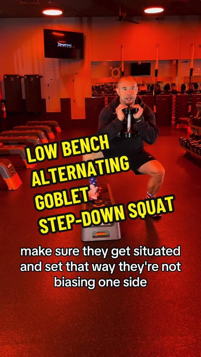 Low Bench Alternating Goblet Step-down Squat TikTok preview