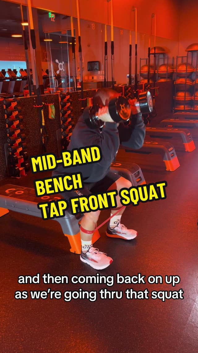 Mid-band bench tap front squat TikTok preview