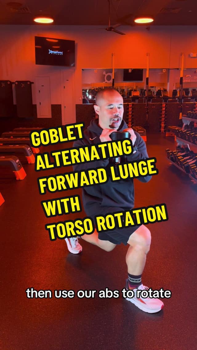 Goblet Alternating Forward Lunge with Torso Rotation TikTok preview
