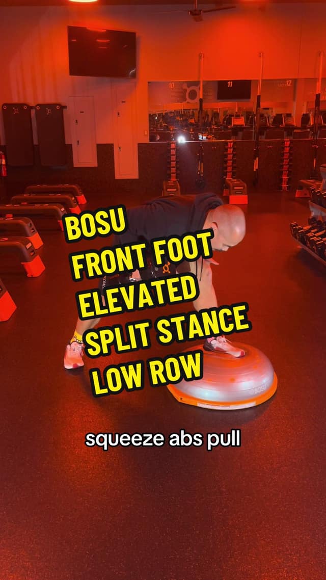 BOSU Front Foot Elevated Split Squat Low Row TikTok preview