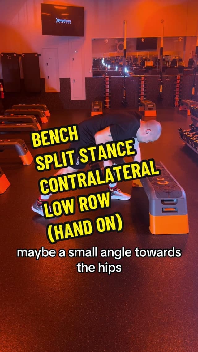Bench Split Stance Contralateral Low Row (Hand on) TikTok preview