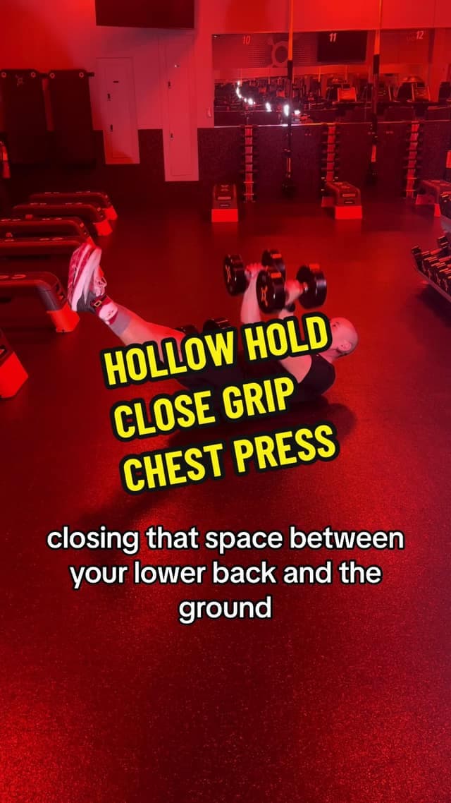 Hollow-Hold Close-Grip Chest Press TikTok preview