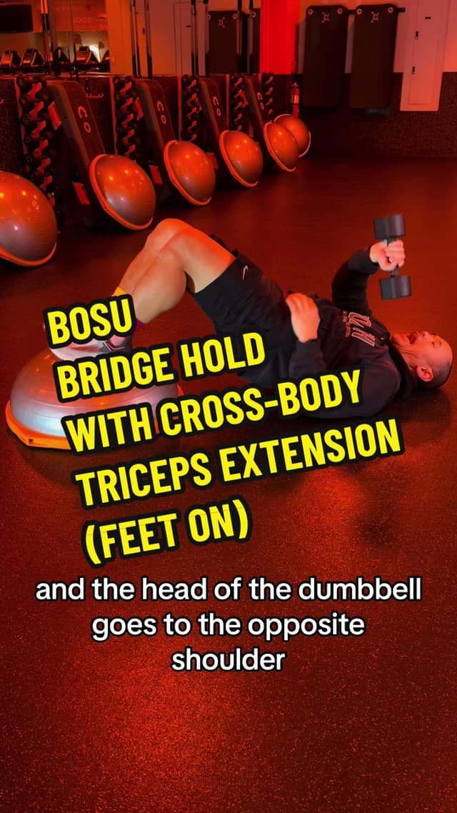 BOSU Bridge Cross-Body Triceps Extension TikTok preview