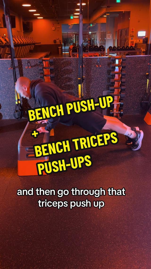 Bench Push-Up + Bench Triceps Push-Up Superset TikTok preview