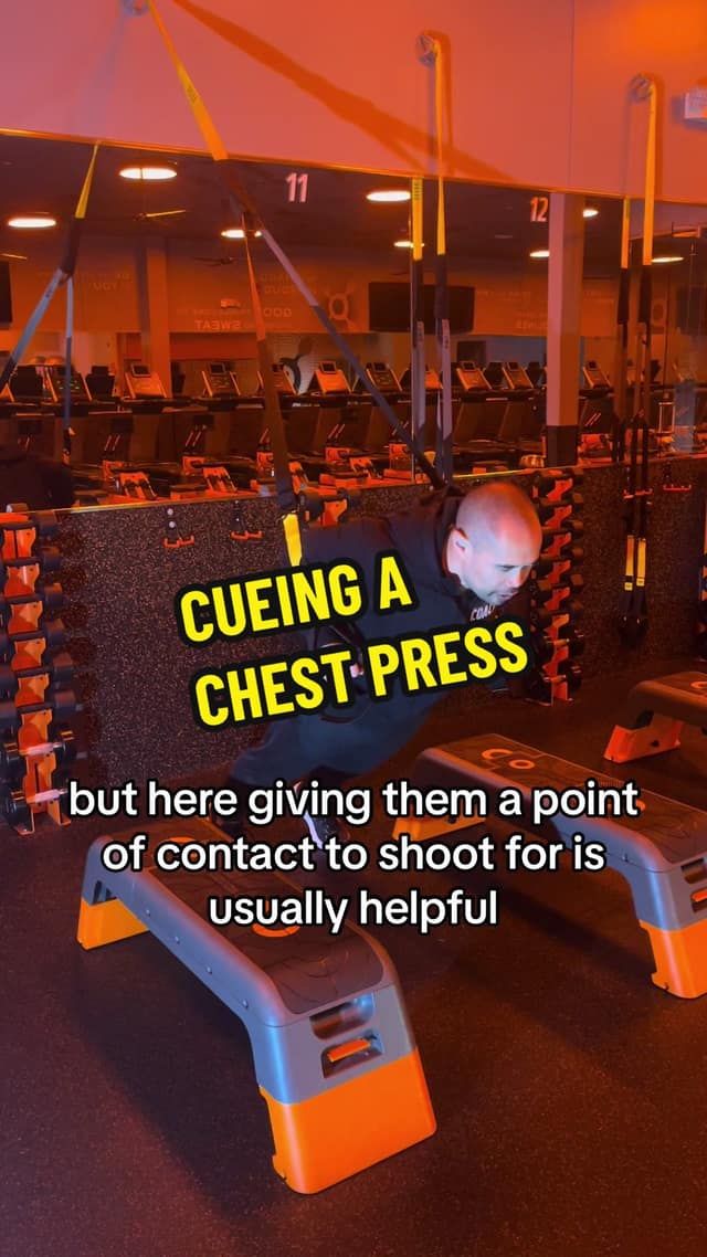 Cueing a Chest Press TikTok preview