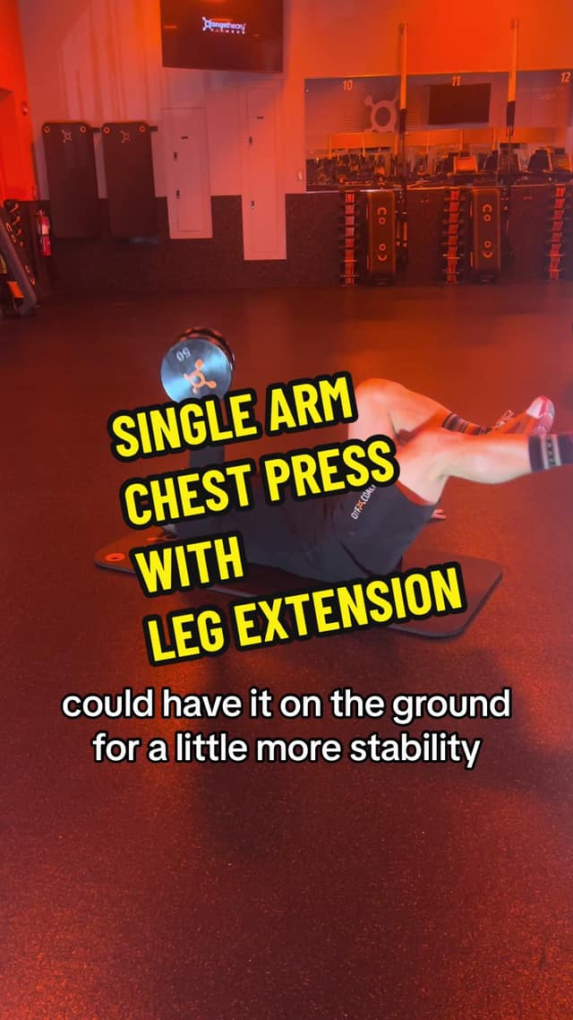 Single-Arm Chest Press with Leg Extension TikTok preview
