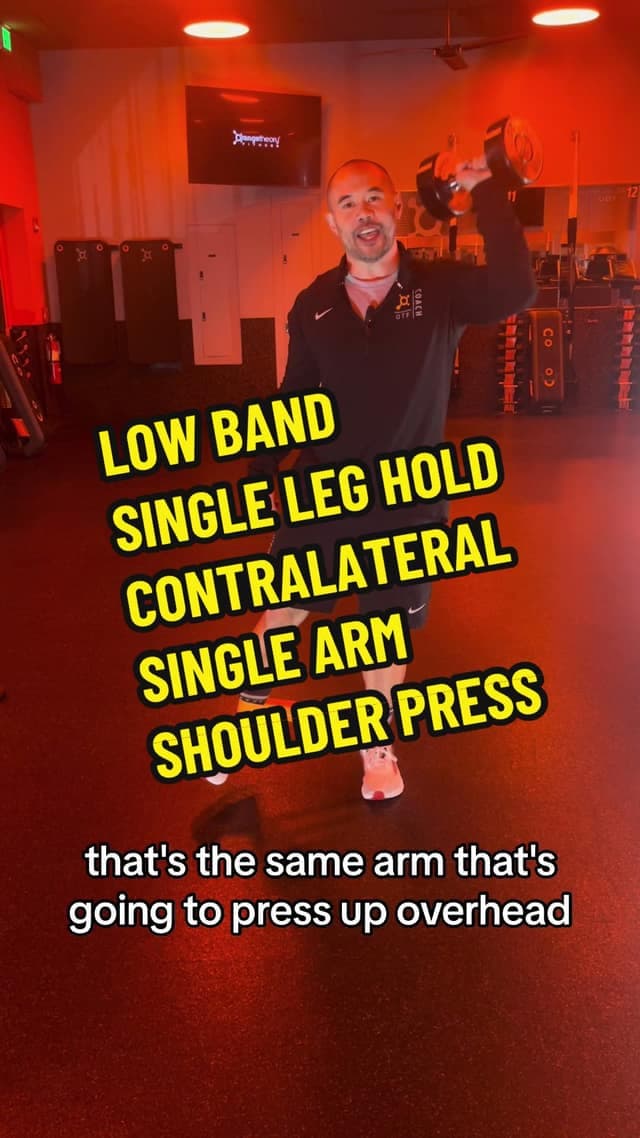 Low-Band Single-Leg Contralateral Shoulder Press TikTok preview