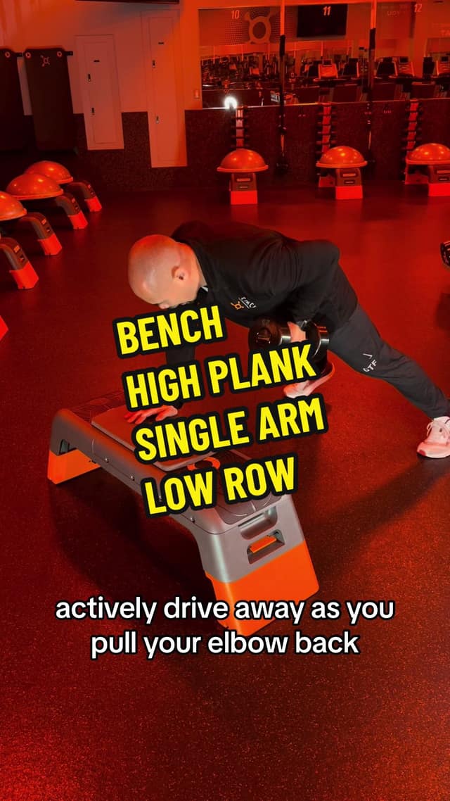 Bench High-Plank Single-Arm Low Row TikTok preview