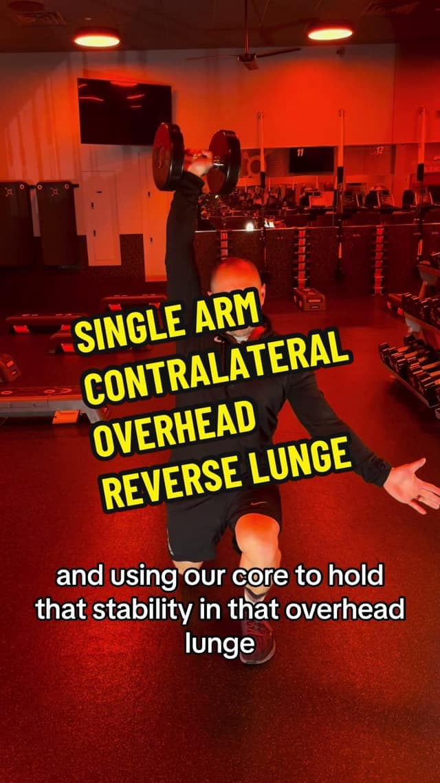 Single-Arm Contralateral Overhead Reverse Lunge TikTok preview