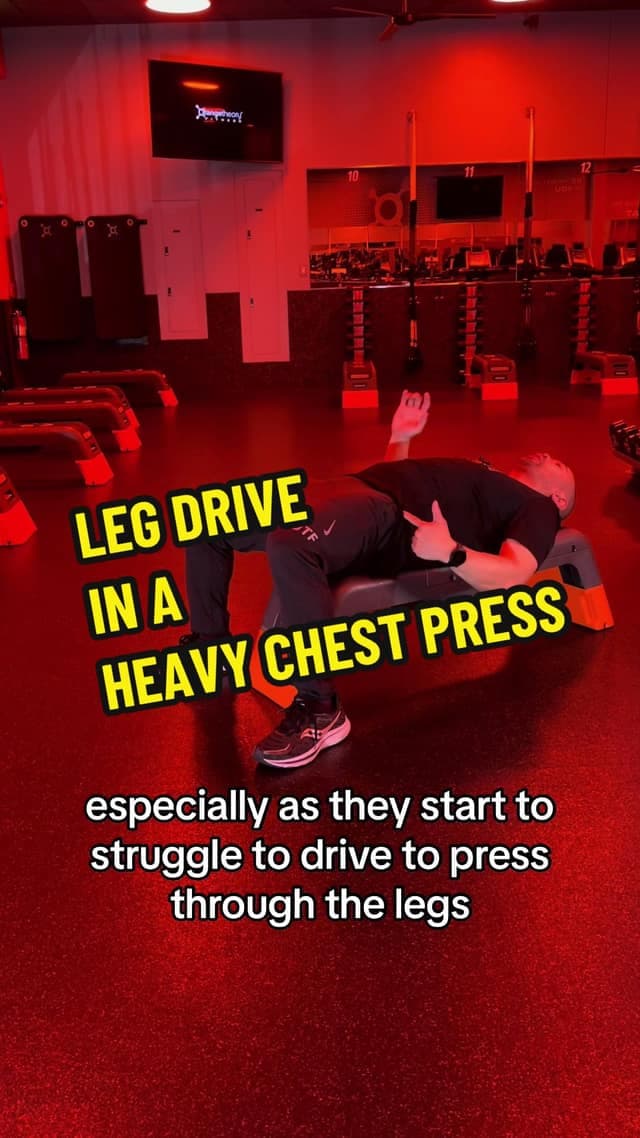 Leg Drive in a Heavy Chest Press TikTok preview