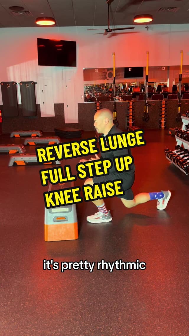 Reverse Lunge to Step-Up and Knee Raise TikTok preview