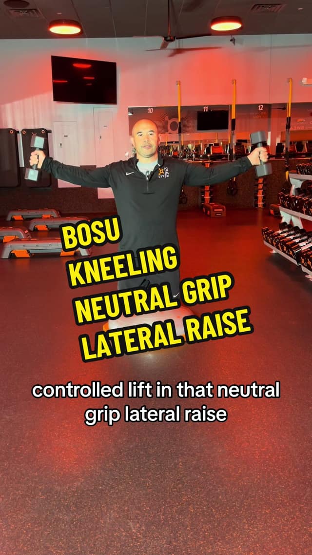 BOSU Kneeling Neutral Grip Lateral Raise TikTok preview