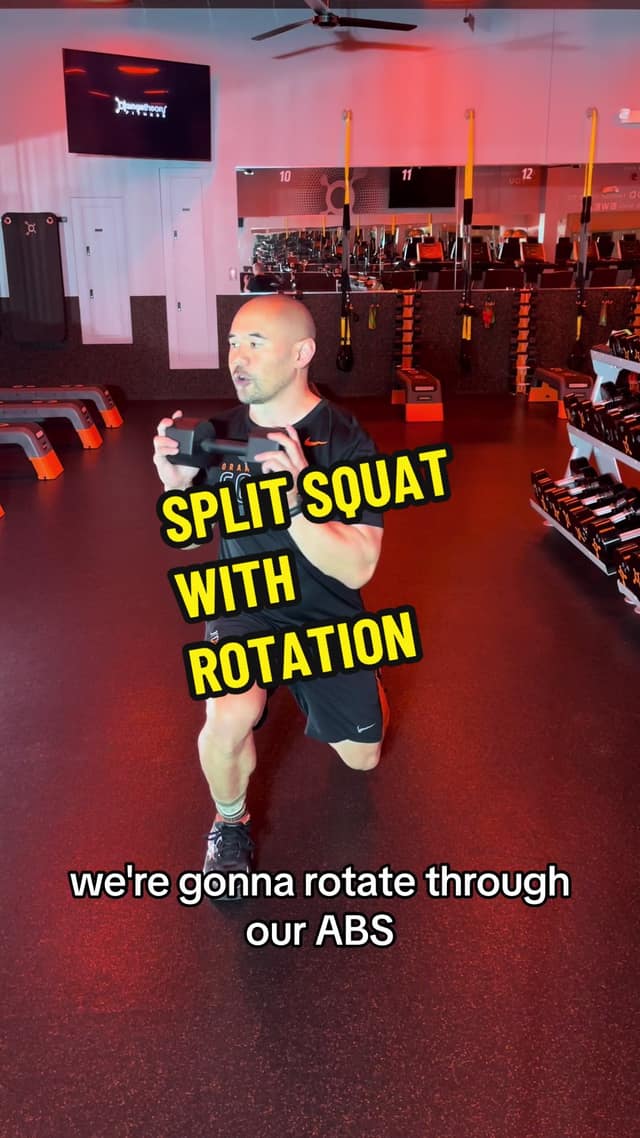 Dumbbell Split Squat with Rotation TikTok preview