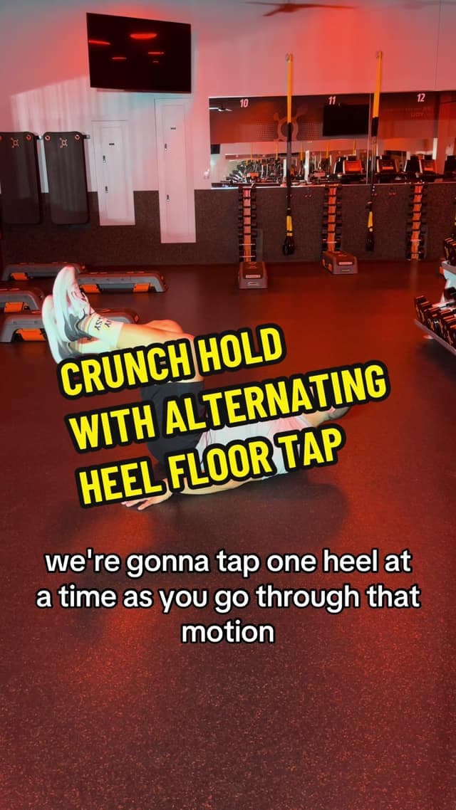 Crunch Hold with Alternating Heel Floor Tap TikTok preview