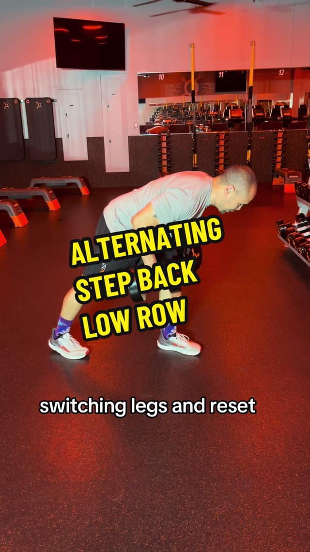 Alternating Step Back Low Row TikTok preview