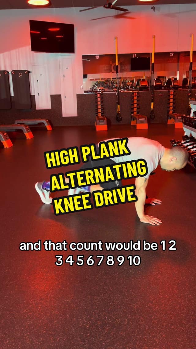 High Plank Alternating Knee Drive (Counting reps) TikTok preview