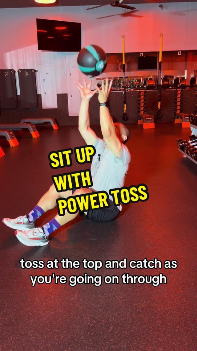 Sit Up with Power Toss TikTok preview